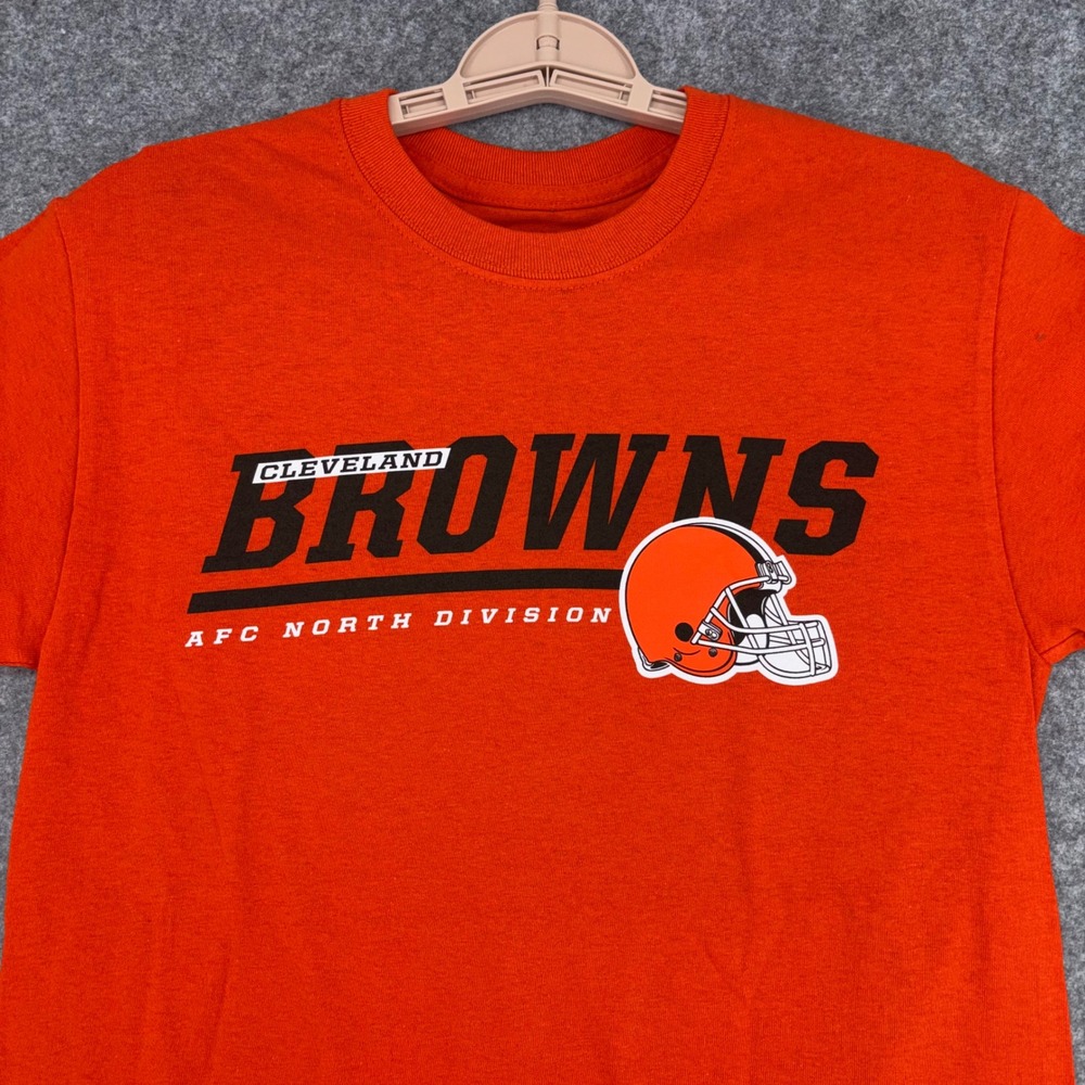 NFL Team Apparel Cleveland Browns AFC North Division Orange T-Shirt Mens Small